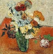 Vincent Van Gogh Japanese Vase with Roses and Anemones painting